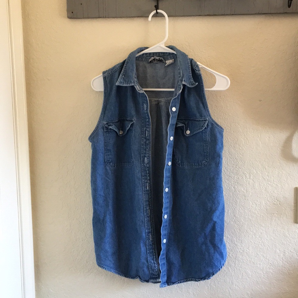 Vintage Jean Button-Up Tank